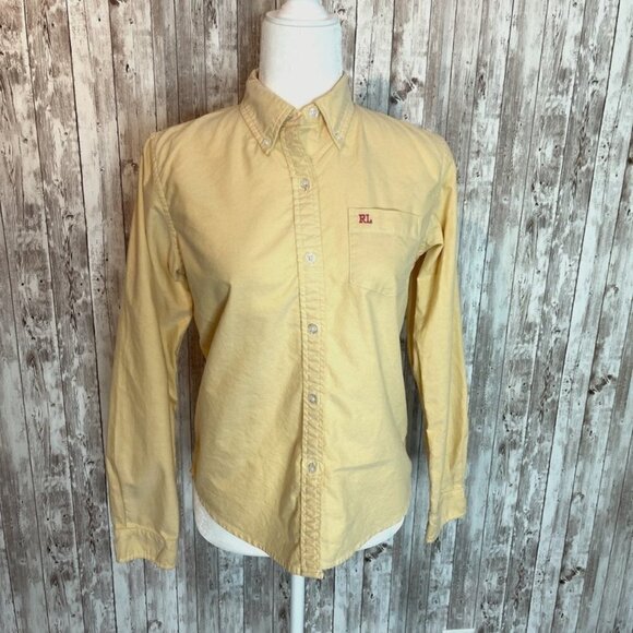 Ralph Lauren Tops - Women's Ralph Lauren Yellow Oxford Shirt size Small